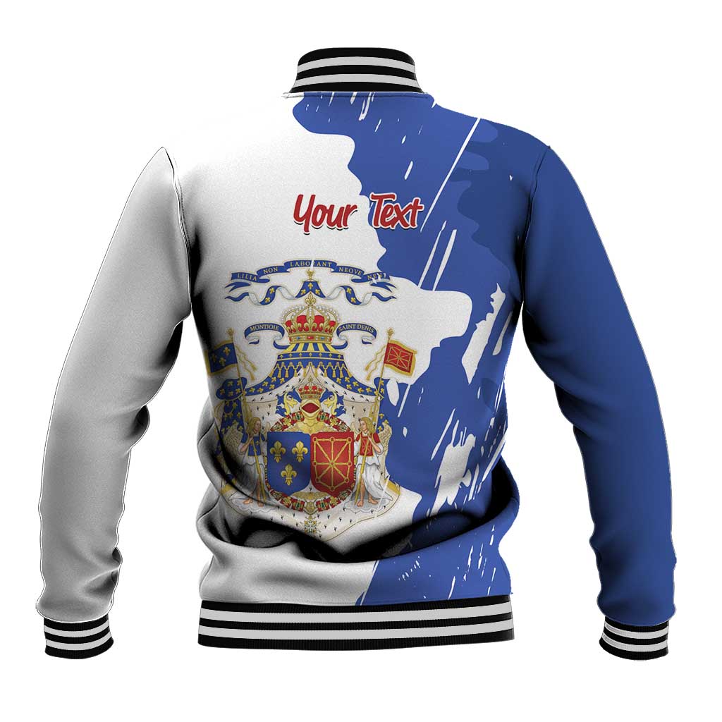 Personalised Saint-Domingue Baseball Jacket Coat Of Arms Grunge Style