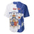 Personalised Saint-Domingue Baseball Jersey Coat Of Arms Grunge Style