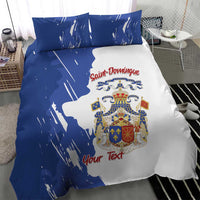 Personalised Saint-Domingue Bedding Set Coat Of Arms Grunge Style