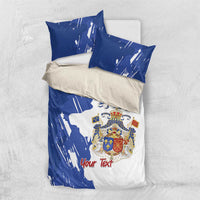 Personalised Saint-Domingue Bedding Set Coat Of Arms Grunge Style