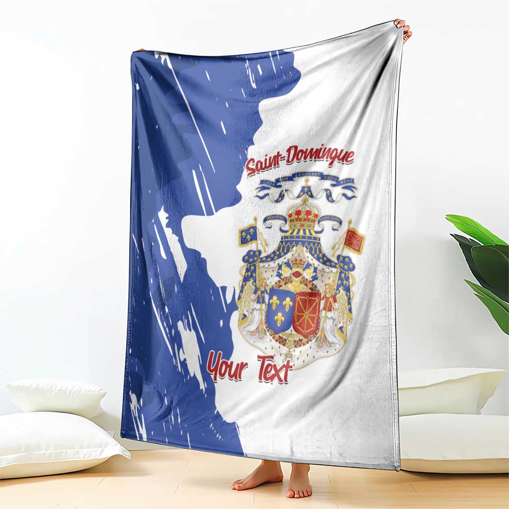 Personalised Saint-Domingue Blanket Coat Of Arms Grunge Style