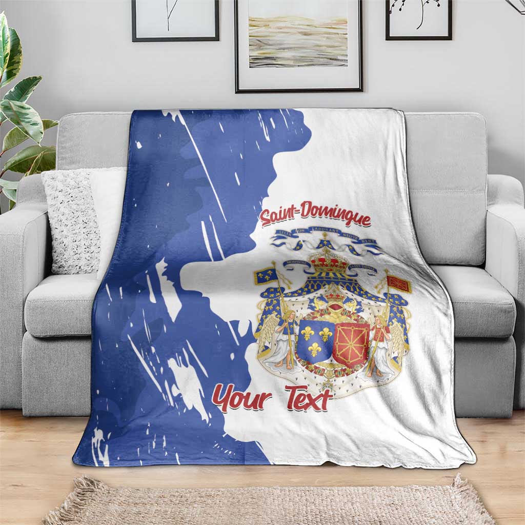 Personalised Saint-Domingue Blanket Coat Of Arms Grunge Style