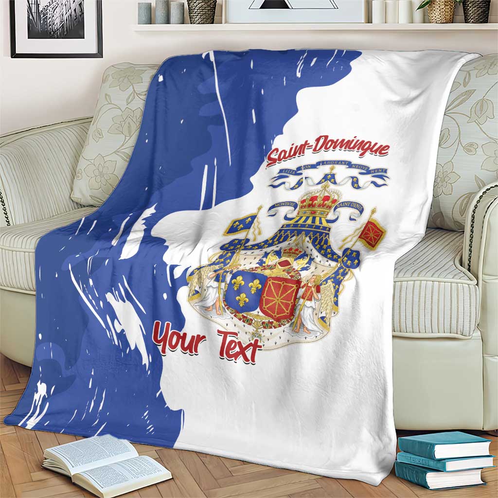 Personalised Saint-Domingue Blanket Coat Of Arms Grunge Style