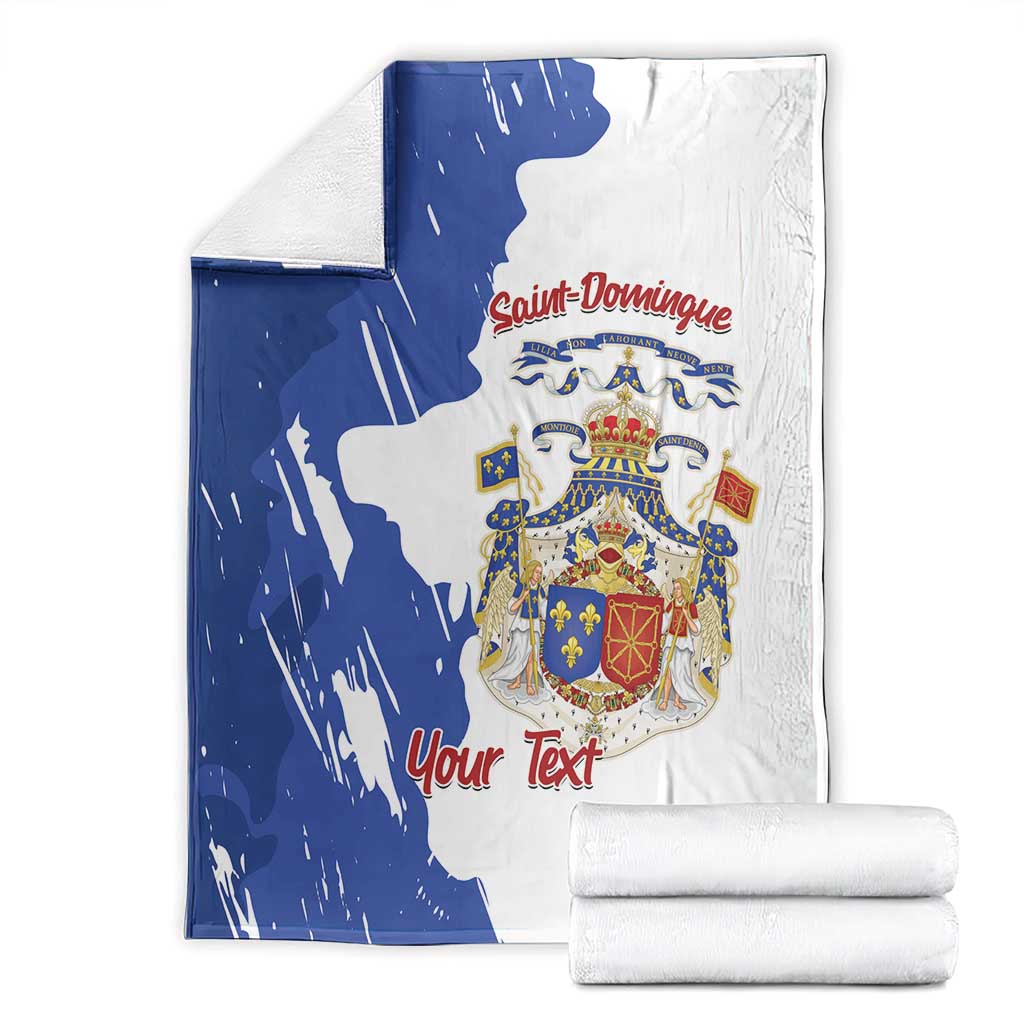 Personalised Saint-Domingue Blanket Coat Of Arms Grunge Style