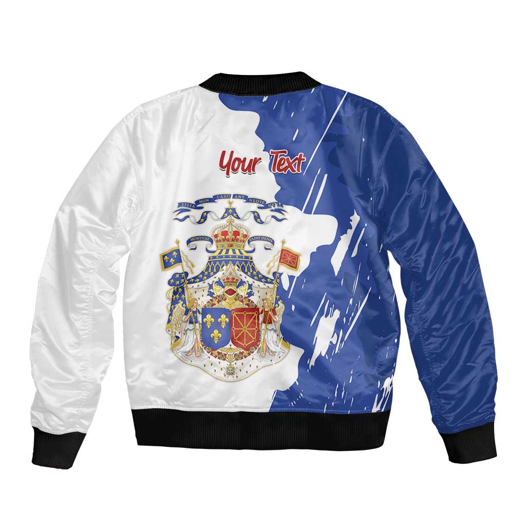Personalised Saint-Domingue Bomber Jacket Coat Of Arms Grunge Style