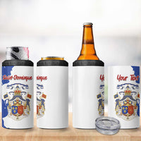 Personalised Saint-Domingue 4 in 1 Can Cooler Tumbler Coat Of Arms Grunge Style