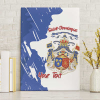 Personalised Saint-Domingue Canvas Wall Art Coat Of Arms Grunge Style