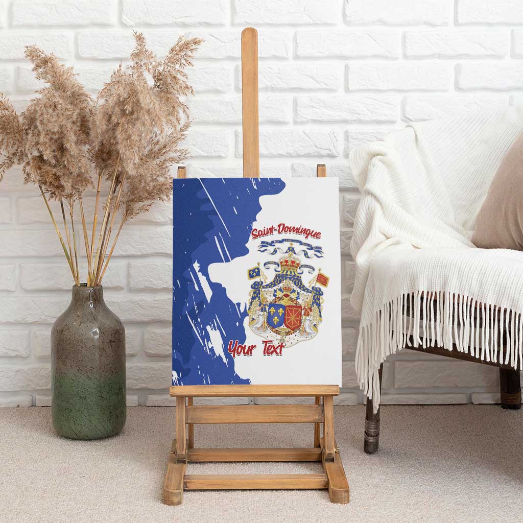 Personalised Saint-Domingue Canvas Wall Art Coat Of Arms Grunge Style