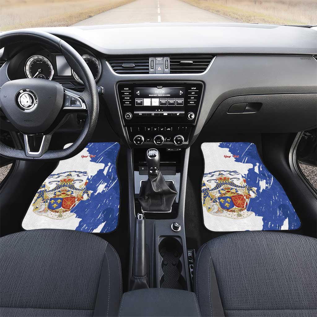 Personalised Saint-Domingue Car Mats Coat Of Arms Grunge Style