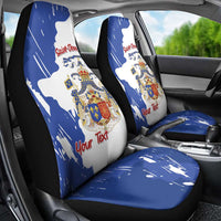 Personalised Saint-Domingue Car Seat Cover Coat Of Arms Grunge Style