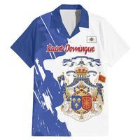 Personalised Saint-Domingue Family Matching Mermaid Dress and Hawaiian Shirt Coat Of Arms Grunge Style