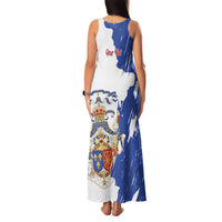 Personalised Saint-Domingue Family Matching Tank Maxi Dress and Hawaiian Shirt Coat Of Arms Grunge Style