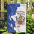 Personalised Saint-Domingue Garden Flag Coat Of Arms Grunge Style