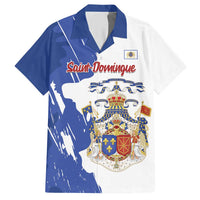 Personalised Saint-Domingue Hawaiian Shirt Coat Of Arms Grunge Style