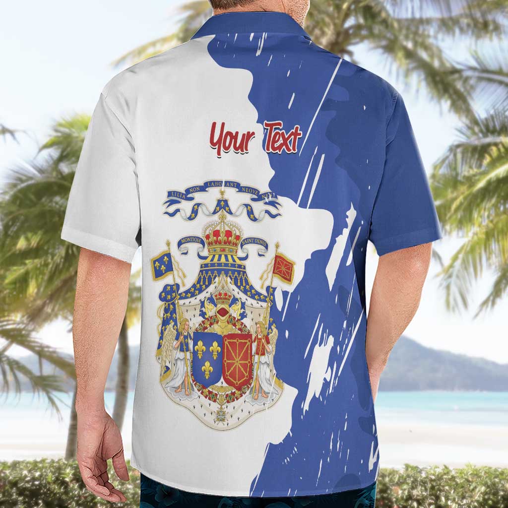 Personalised Saint-Domingue Hawaiian Shirt Coat Of Arms Grunge Style