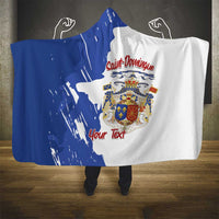 Personalised Saint-Domingue Hooded Blanket Coat Of Arms Grunge Style