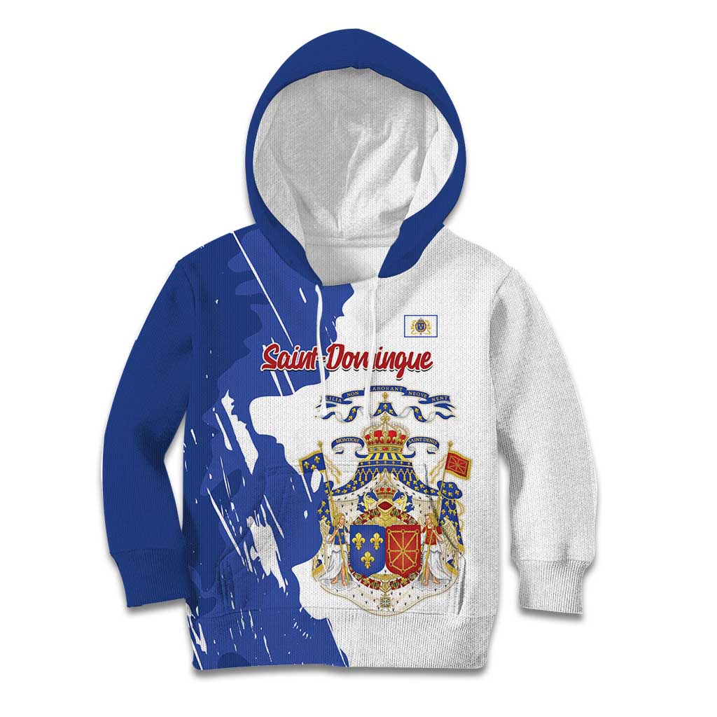 Personalised Saint-Domingue Kid Hoodie Coat Of Arms Grunge Style