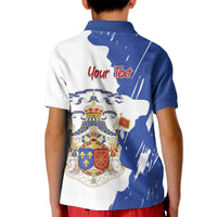 Personalised Saint-Domingue Kid Polo Shirt Coat Of Arms Grunge Style