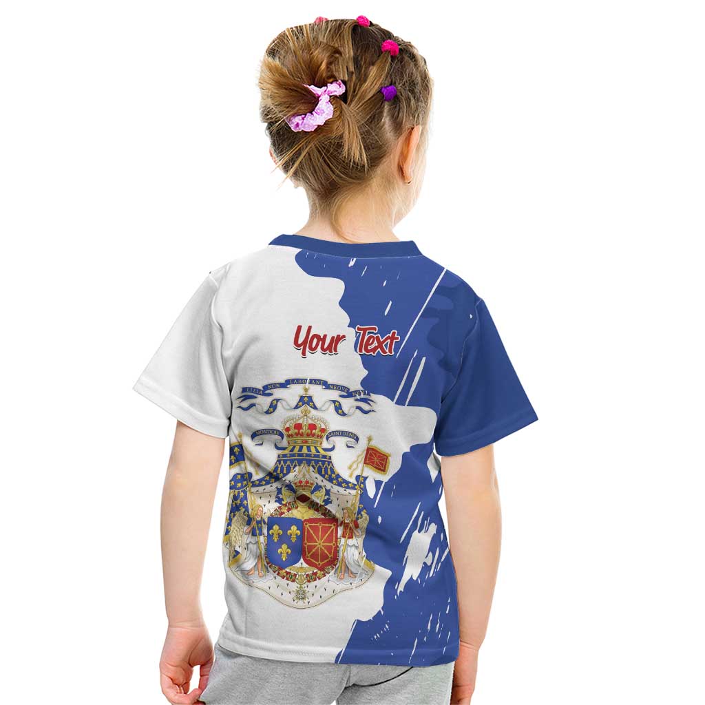 Personalised Saint-Domingue Kid T Shirt Coat Of Arms Grunge Style