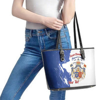 Personalised Saint-Domingue Leather Tote Bag Coat Of Arms Grunge Style