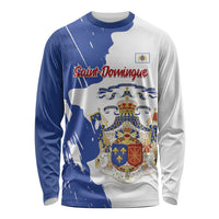 Personalised Saint-Domingue Long Sleeve Shirt Coat Of Arms Grunge Style