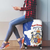 Personalised Saint-Domingue Luggage Cover Coat Of Arms Grunge Style