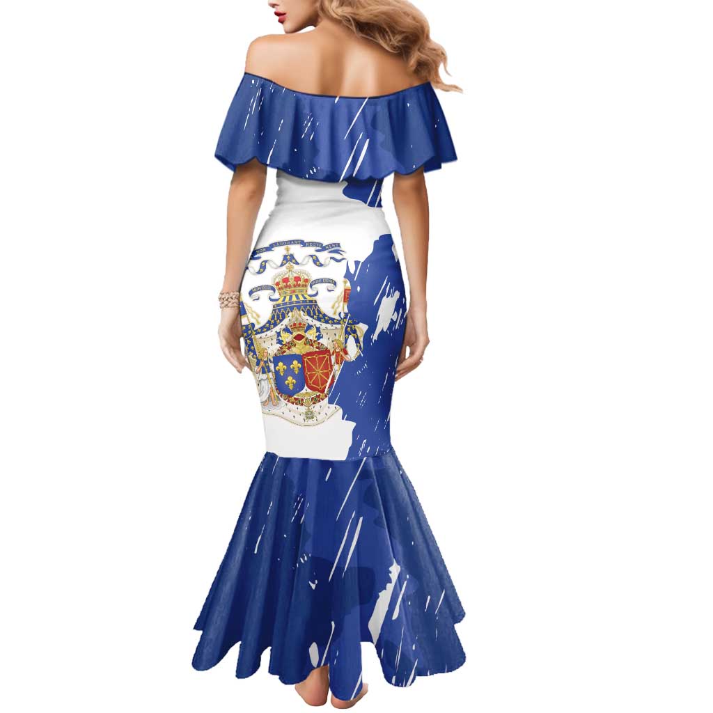 Personalised Saint-Domingue Mermaid Dress Coat Of Arms Grunge Style