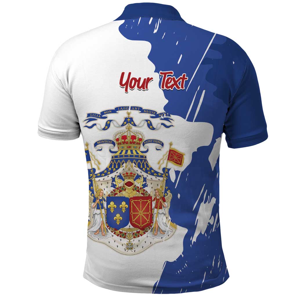 Personalised Saint-Domingue Polo Shirt Coat Of Arms Grunge Style