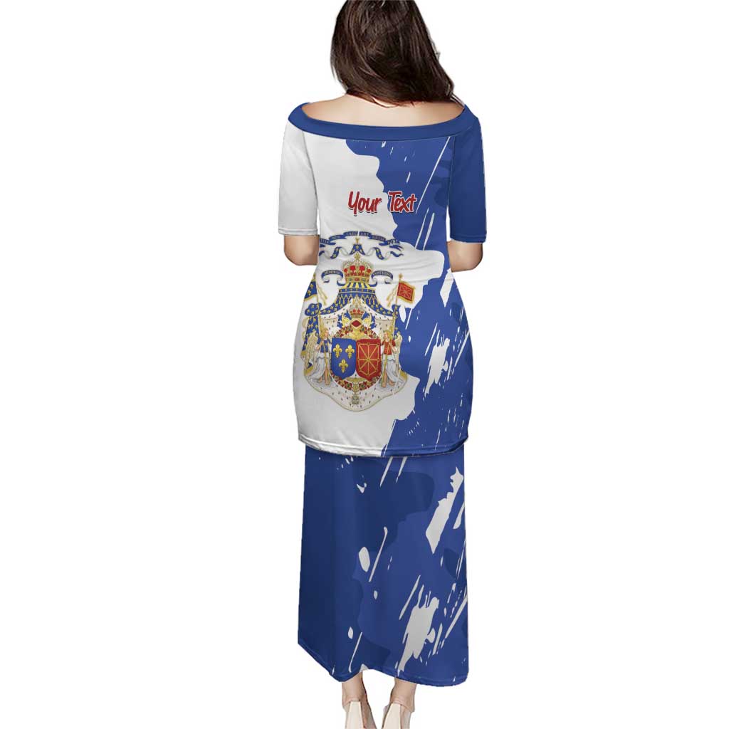 Personalised Saint-Domingue Puletasi Coat Of Arms Grunge Style