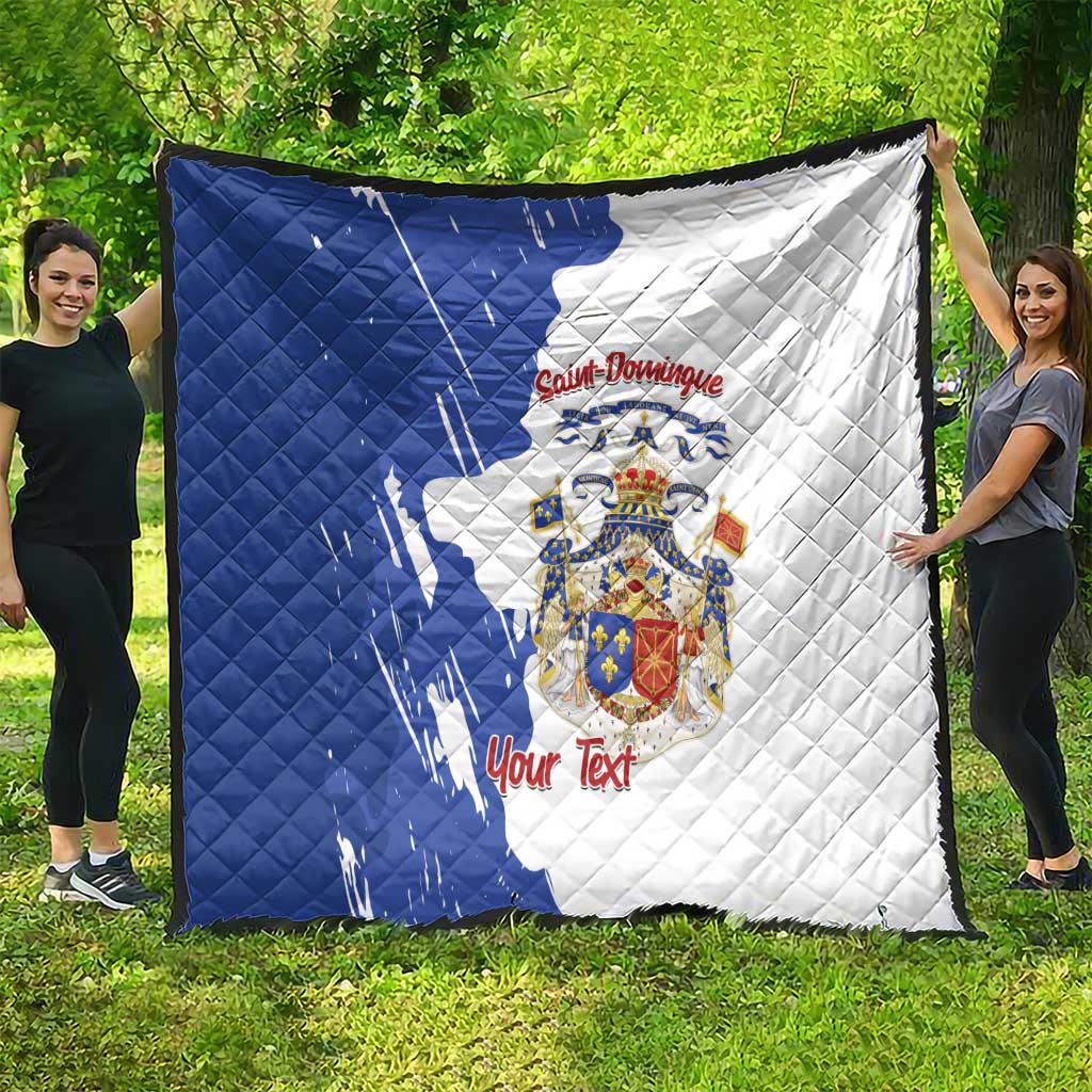 Personalised Saint-Domingue Quilt Coat Of Arms Grunge Style