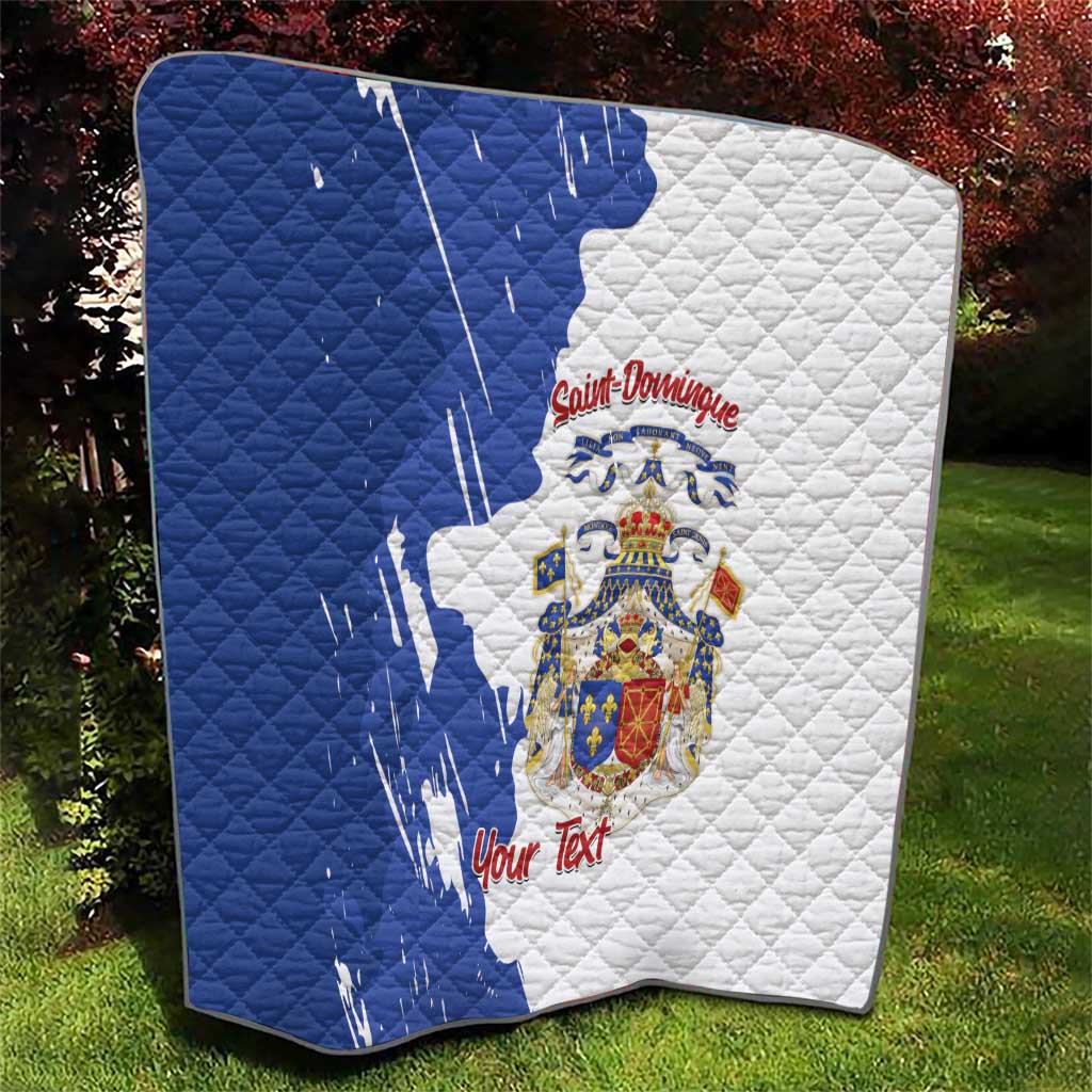 Personalised Saint-Domingue Quilt Coat Of Arms Grunge Style