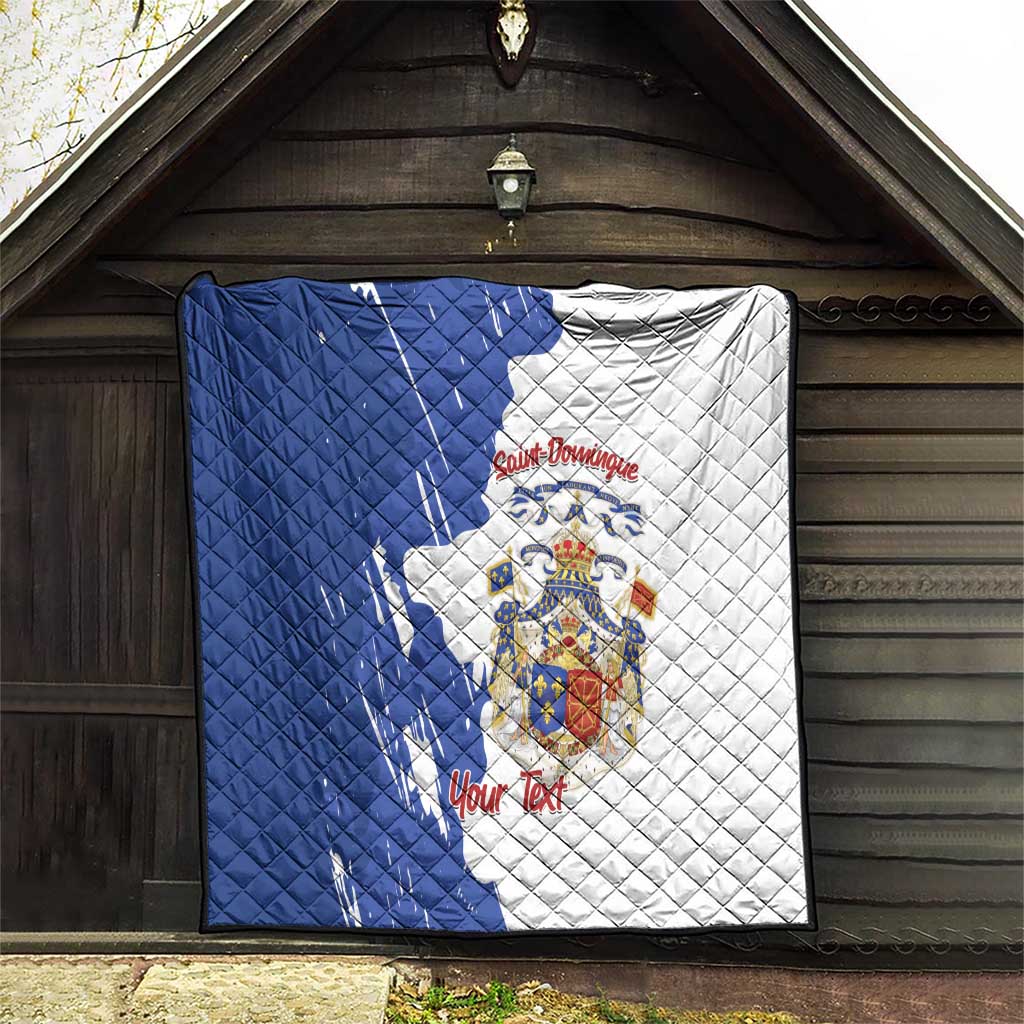 Personalised Saint-Domingue Quilt Coat Of Arms Grunge Style