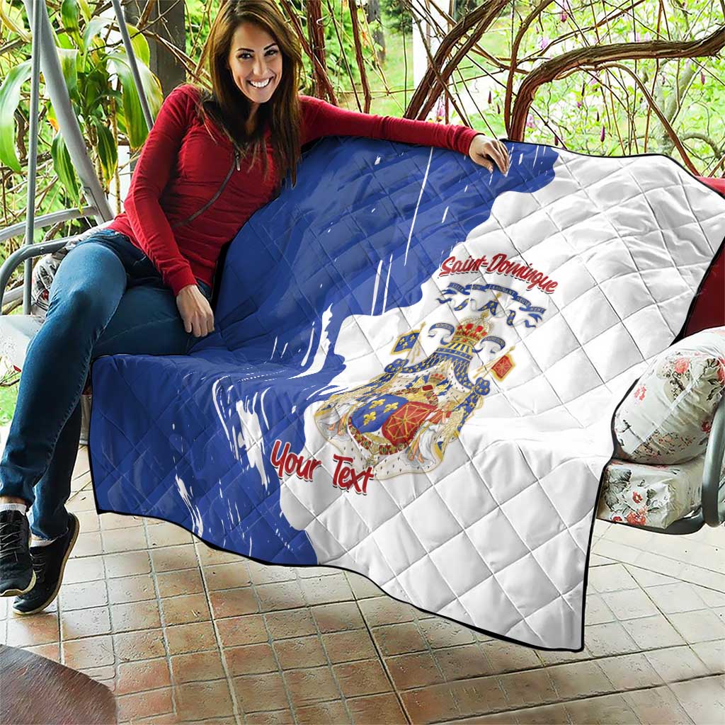 Personalised Saint-Domingue Quilt Coat Of Arms Grunge Style