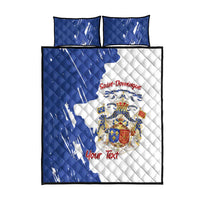 Personalised Saint-Domingue Quilt Bed Set Coat Of Arms Grunge Style