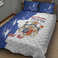 Personalised Saint-Domingue Quilt Bed Set Coat Of Arms Grunge Style