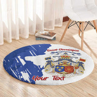 Personalised Saint-Domingue Round Carpet Coat Of Arms Grunge Style