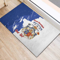 Personalised Saint-Domingue Rubber Doormat Coat Of Arms Grunge Style