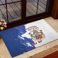 Personalised Saint-Domingue Rubber Doormat Coat Of Arms Grunge Style