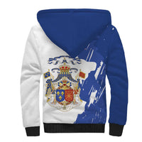 Personalised Saint-Domingue Sherpa Hoodie Coat Of Arms Grunge Style