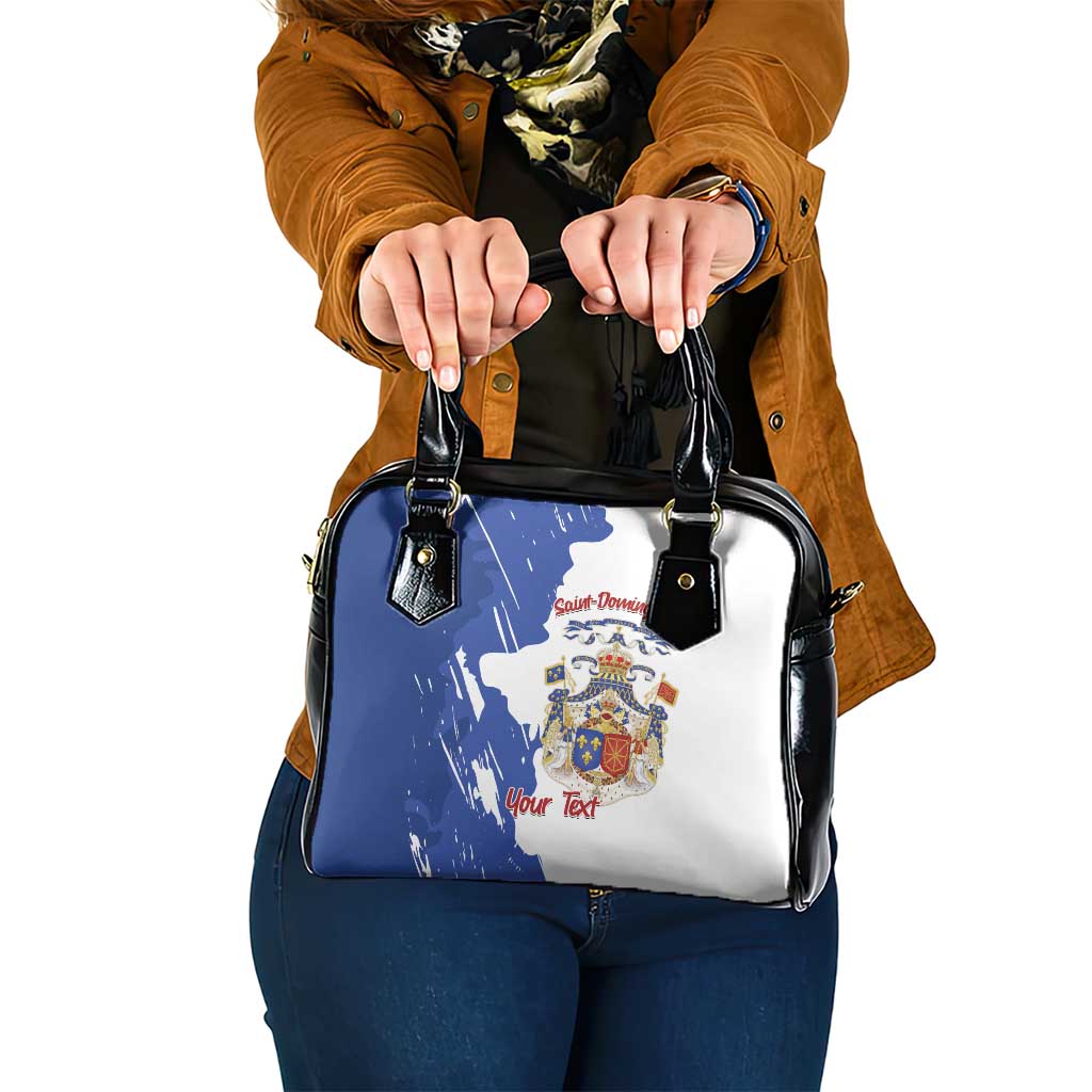 Personalised Saint-Domingue Shoulder Handbag Coat Of Arms Grunge Style