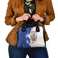 Personalised Saint-Domingue Shoulder Handbag Coat Of Arms Grunge Style