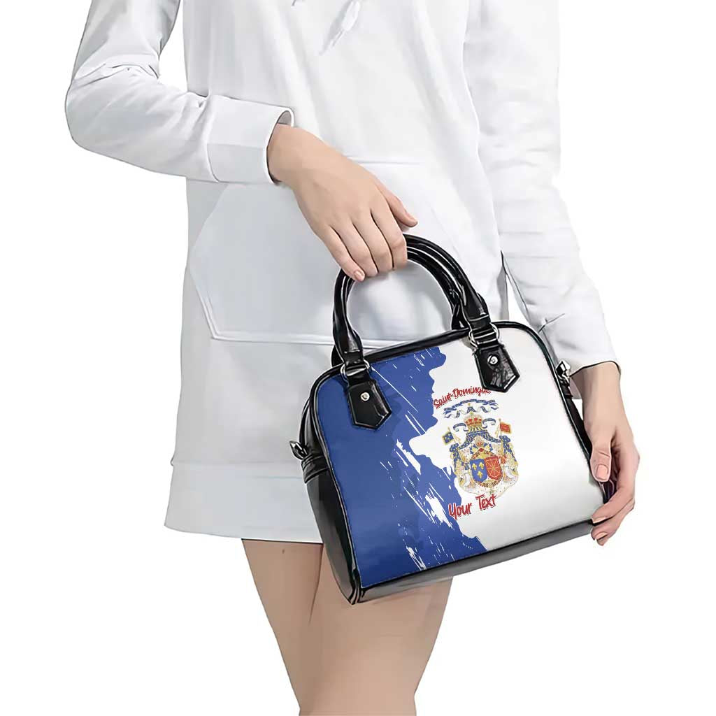 Personalised Saint-Domingue Shoulder Handbag Coat Of Arms Grunge Style