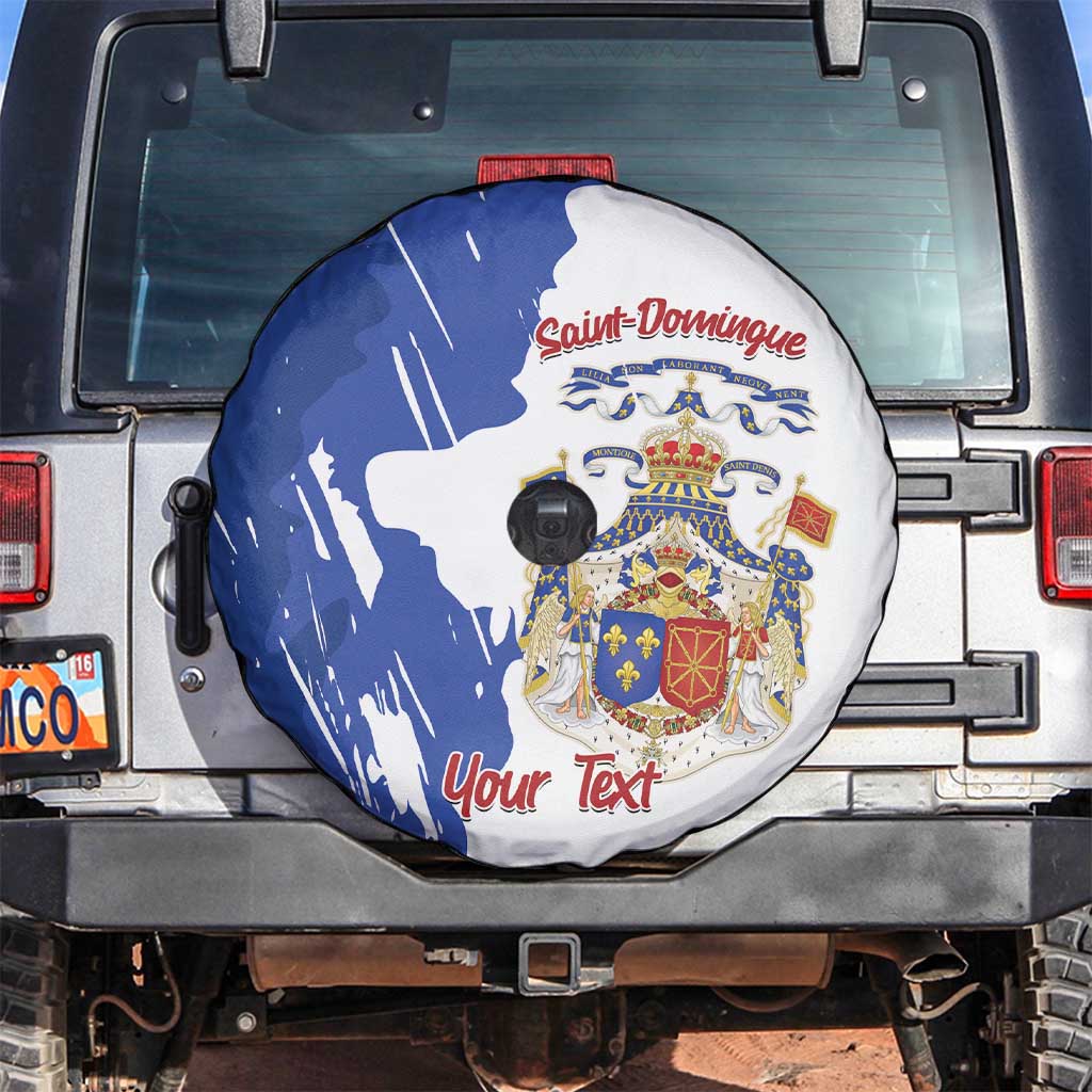 Personalised Saint-Domingue Spare Tire Cover Coat Of Arms Grunge Style