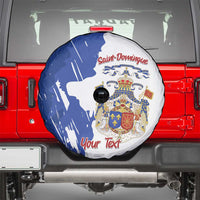 Personalised Saint-Domingue Spare Tire Cover Coat Of Arms Grunge Style