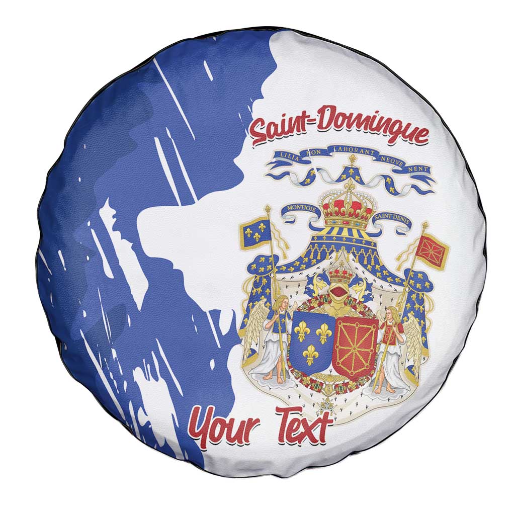 Personalised Saint-Domingue Spare Tire Cover Coat Of Arms Grunge Style