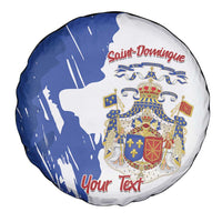 Personalised Saint-Domingue Spare Tire Cover Coat Of Arms Grunge Style