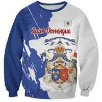 Personalised Saint-Domingue Sweatshirt Coat Of Arms Grunge Style