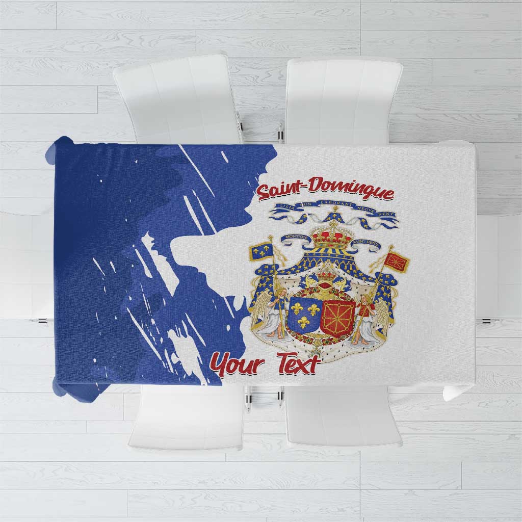 Personalised Saint-Domingue Tablecloth Coat Of Arms Grunge Style