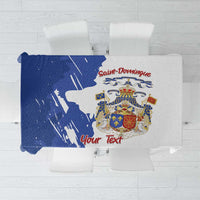 Personalised Saint-Domingue Tablecloth Coat Of Arms Grunge Style