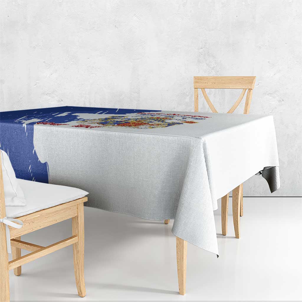 Personalised Saint-Domingue Tablecloth Coat Of Arms Grunge Style